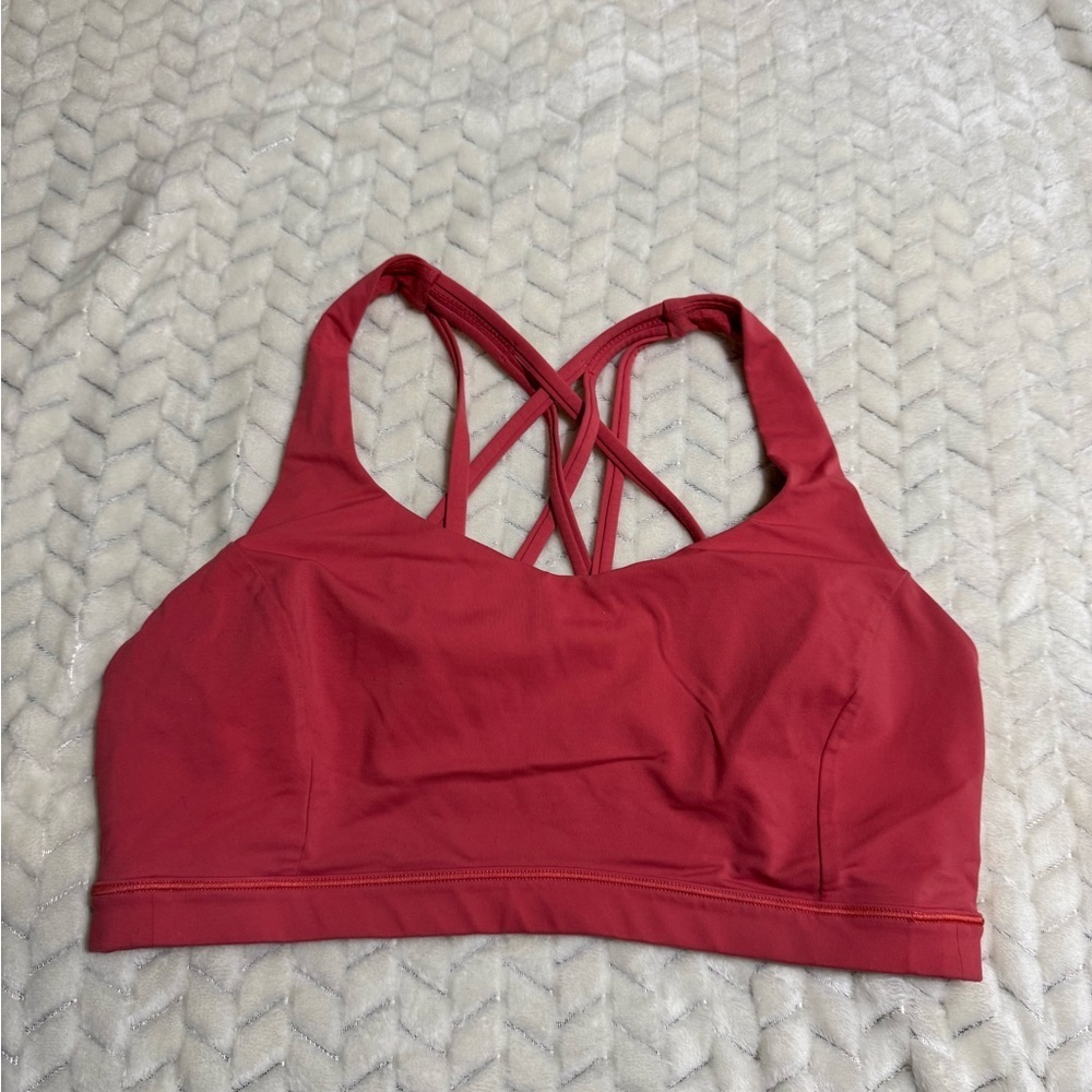 Lululemon Free To Be Serene Bra Long
Line 
Watermelon Red - Picture 5 of 6